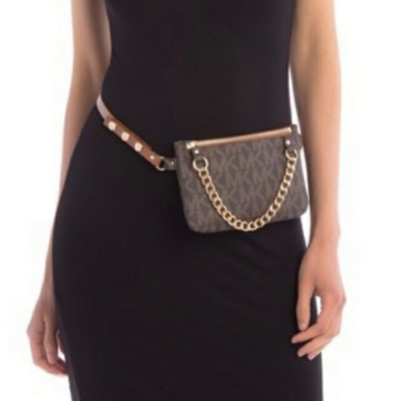 NWT MICHAEL KORS BELT WALLET CHAIN SIZE M. COLOR BROWN. - Picture 12 of 12